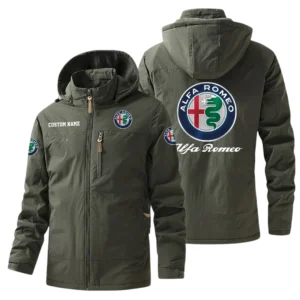 Alfa Romeo Windbreaker Jacket Hooded, Warm Lining Waterproof Outdoor Running Jacket For Men, Custom Name HIHI240225Y17WO88ALR