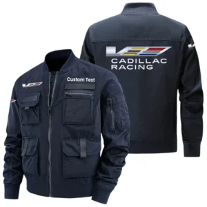 Cadillac Racing Exclusive Logo Jacket x Baseball Collar Style Multiple Pockets Men Hiking Outdoor Jacket Custom Name HIHI180325Y40JCXCAR