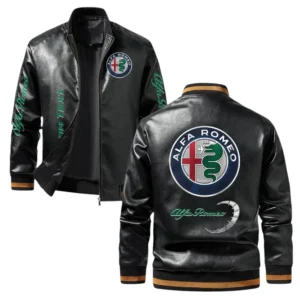 Alfa Romeo Vintage Abarth Exclusive Logo Jacket, Classic Ribbed Collar and Striped Cuffs, Custom Name TN21032025Y12LJ93CT1ALR