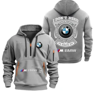 BMW M Motorsport Half Zip Hoodie, Sports Hooded Multi-Pockets, Custom Name TN250325Y25QZ2HCT4BMM