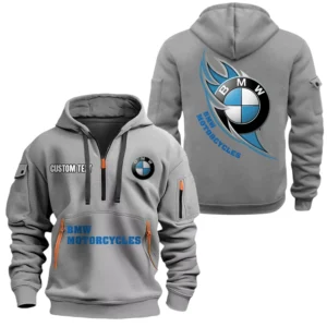 BMW M Motorsport Racing Half Zip Hoodie, Sports Hooded Multi-Pockets, Custom Name TN250325Y25QZ2HCT8BMM