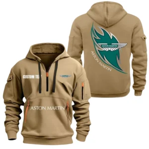 Aston Martin Half Zip Hoodie, Sports Hooded Multi-Pockets, Custom Name TN260325Y25QZ2HRCT1ASM