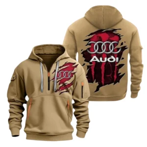 Audi Half Zip Hoodie, Sport Hooded Multi-Pocket TN080325Y25QZ2HCT5AUD