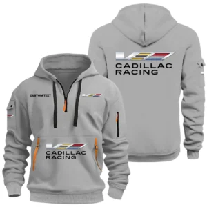 Cadillac Racing Half Zip Hoodie, Sports Hooded Multi-Pockets, Custom Name HIDI060325Y25QZ2HCAR