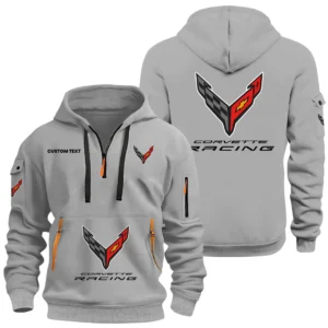 Corvette Racing Half Zip Hoodie, Sports Hooded Multi-Pockets, Custom Name HIDI060325Y25QZ2HCOV