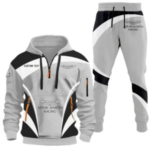 Aston Martin Racing Half Zip Hoodie x Long Pants Set All-over Print, Custom Name HIDI100325Y26QZ3HAMR