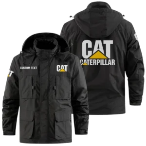 Caterpillar Exclusive Logo Windbreaker Jacket Hooded Detachable, Outdoor Jacket Multi Pocket, Custom Name HIDI170325Y26WMPCAT