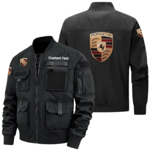 Porsche Exclusive Logo Jacket x Baseball Collar Style Multiple Pockets Men’s Hiking Outdoor Jacket Custom Name HIHI160325Y40JCXPOR