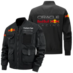 Oracle Red Bull Racing Exclusive Logo Jacket x Baseball Collar Style Multiple Pockets Men’s Hiking Outdoor Jacket Custom Name HIHI170325Y40JCXORR