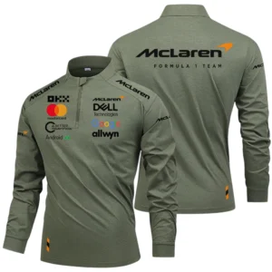 McLaren Racing Limited Limited 2025 Long Sleeve Shirt, Stand Collar Quarter Zip-up HIDI220325Y49LMT05MRL