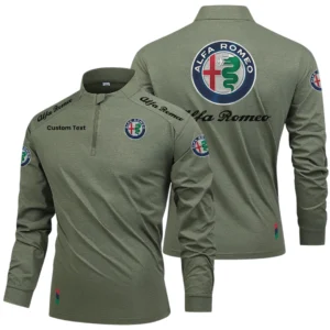 Alfa Romeo Limited 2025 Long Sleeve Shirt, Stand Collar Quarter Zip-up Custom Name HIDI250325Y49LMT05ALR