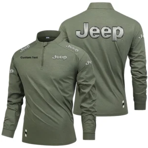 Jeep Limited 2025 Long Sleeve Shirt, Stand Collar Quarter Zip-up Custom Name HIDI260325Y49LMT05JEE