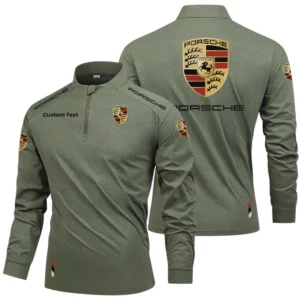 Porsche Limited 2025 Long Sleeve Shirt, Stand Collar Quarter Zip-up Custom Name HIDI270325Y49LMT05POR