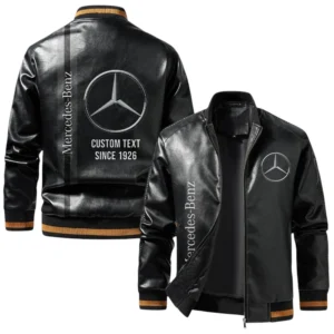 Vintage Mercedes-Benz Exclusive Logo Jacket, Classic Ribbed Collar and Striped Cuffs, Custom Name TN01042025Y12LJ93CT2MEB
