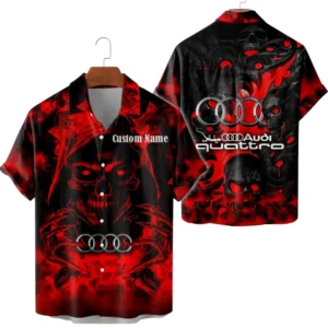 Audi Quattro Limited 2025 Button Up Hawaiian Shirt All-over Print Trending This Summer, Custom Name HG050425Y7HWCT1AUD