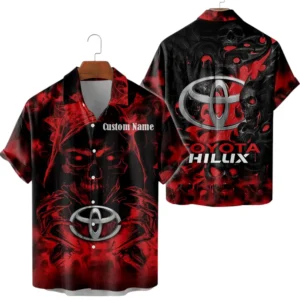 Toyota Hilux Limited 2025 Button Up Hawaiian Shirt All-over Print Trending This Summer, Custom Name HG050425Y7HWCT4TOY
