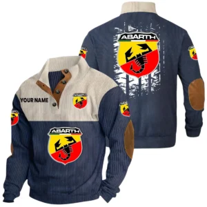 Abarth Exclusive Logo Print Corduroy Sweatshirt Stand Collar Custom Name HIHI300625Y32RCSABA