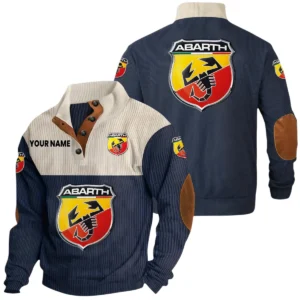 Abarth Exclusive Logo Print Corduroy Sweatshirt Stand Collar Custom Name HIDI240625Y32RCSABA