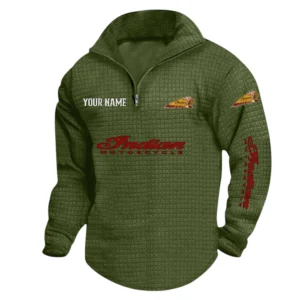 Indian Motorcycle Quarter Zip Sweatshirt, Stand Collar Custom Name TN120625Y58HCS2DCT1INM