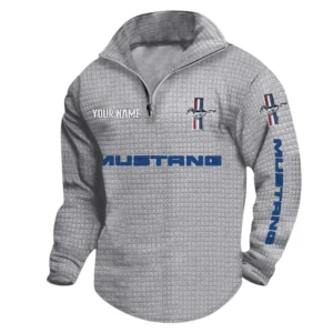 Mustang Quarter Zip Sweatshirt, Stand Collar Custom Name TN120625Y58HCS2DCT1MUS