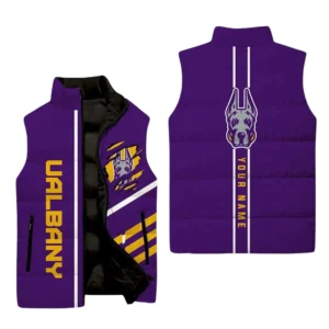 Albany Great Danes Sleeveless Puffer Jacket Plus Size, Stand Collar Custom Name TN110625Y59SPJCT1NCAGD
