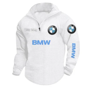 BMW Quarter Zip Sweatshirt, Stand Collar Custom Name TN090625Y58HCS2DCT1BMW
