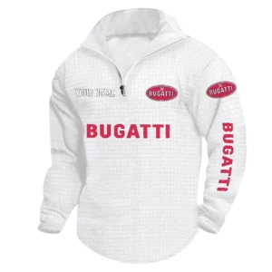 Bugatti Quarter Zip Sweatshirt, Stand Collar Custom Name TN090625Y58HCS2DCT1BUG