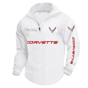 Corvette Quarter Zip Sweatshirt, Stand Collar Custom Name TN090625Y58HCS2DCT1COR
