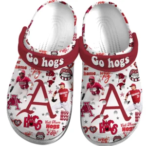 Arkansas Razorbacks Crocs Clogs All Over Print Custom Name TN200625Y60CROCSCT1NCARK