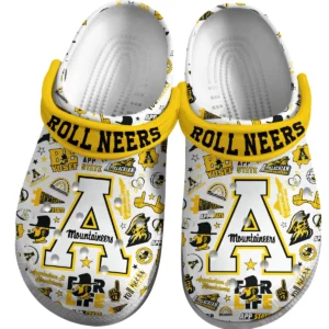Appalachian State Mountainseers Crocs Clogs All Over Print Custom Name TN200625Y60CROCSCT1NCASM