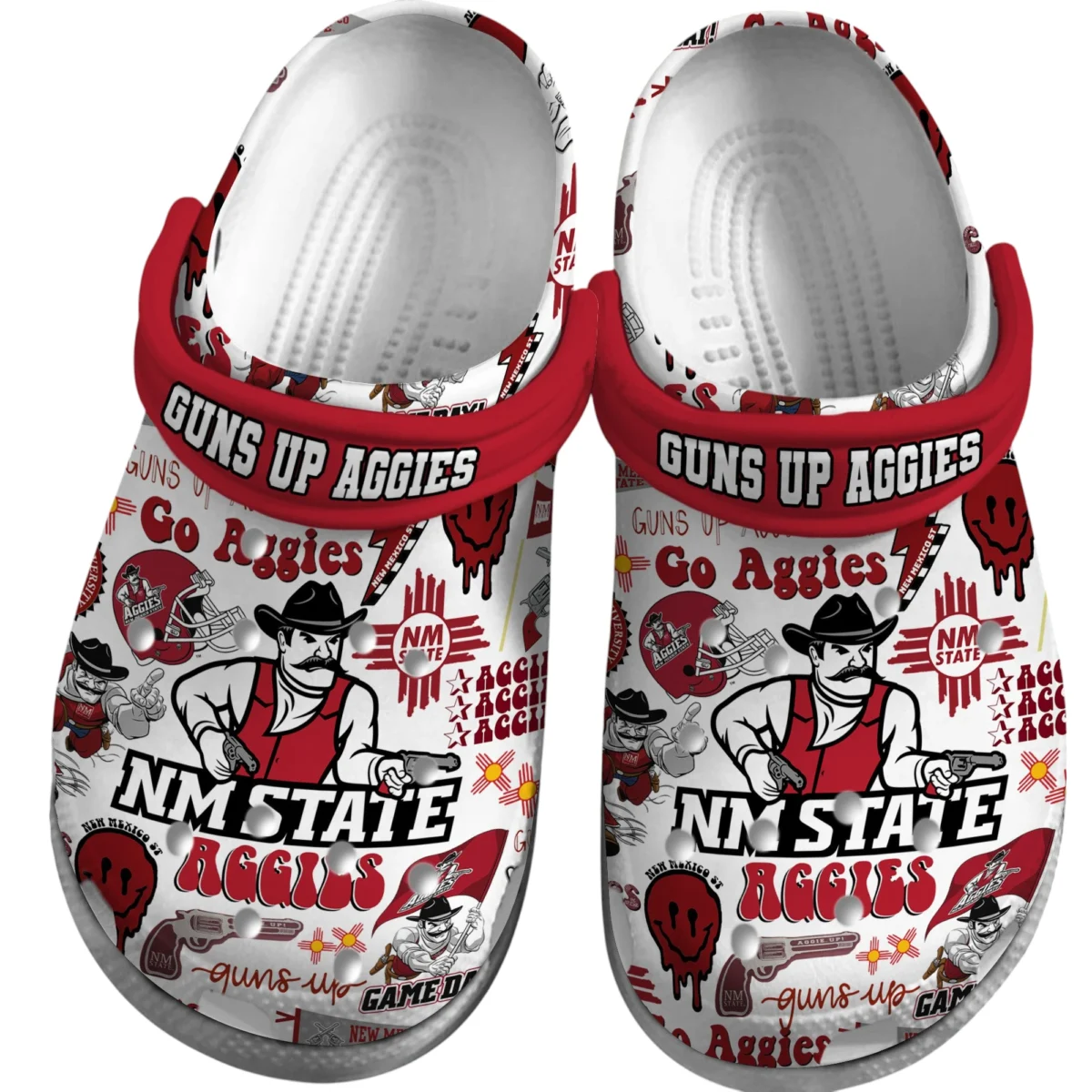 New Mexico State Aggies Crocs Clogs All Over Print Custom Name TN200625Y60CROCSCT1NCNMSU