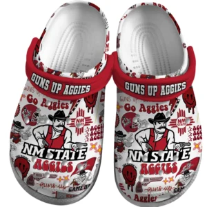 New Mexico State Aggies Crocs Clogs All Over Print Custom Name TN200625Y60CROCSCT1NCNMSU