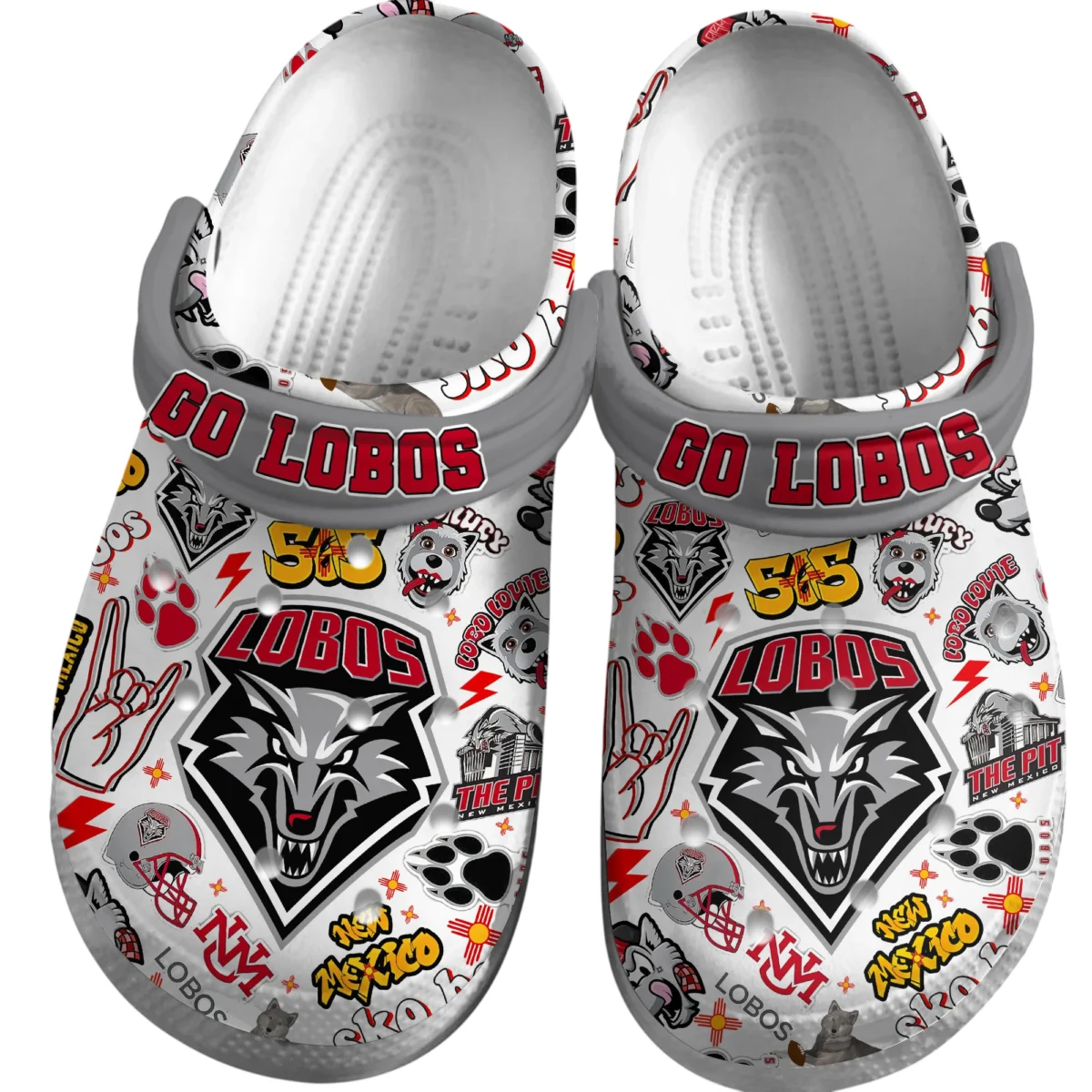 New Mexico Lobos Crocs Clogs All Over Print Custom Name TN200625Y60CROCSCT1NCUNM