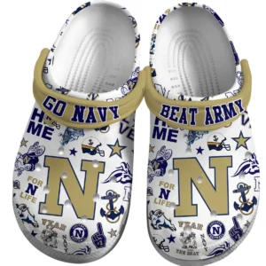 Navy Midshipmen Crocs Clogs All Over Print Custom Name TN200625Y60CROCSCT1NCUSNA