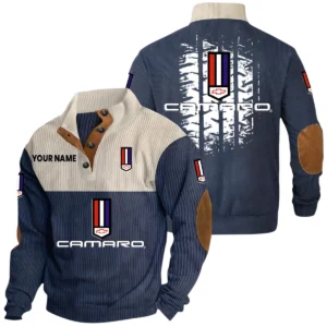 Chevrolet Camaro Exclusive Logo Print Corduroy Sweatshirt Stand Collar Custom Name HIHI010725Y32RCSCHC