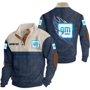 General Motors Exclusive Logo Print Corduroy Sweatshirt Stand Collar Custom Name TN030725Y32RCSCT1GEM