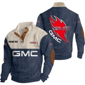 GMC Car Exclusive Logo Print Corduroy Sweatshirt Stand Collar Custom Name TN030725Y32RCSCT1GMC